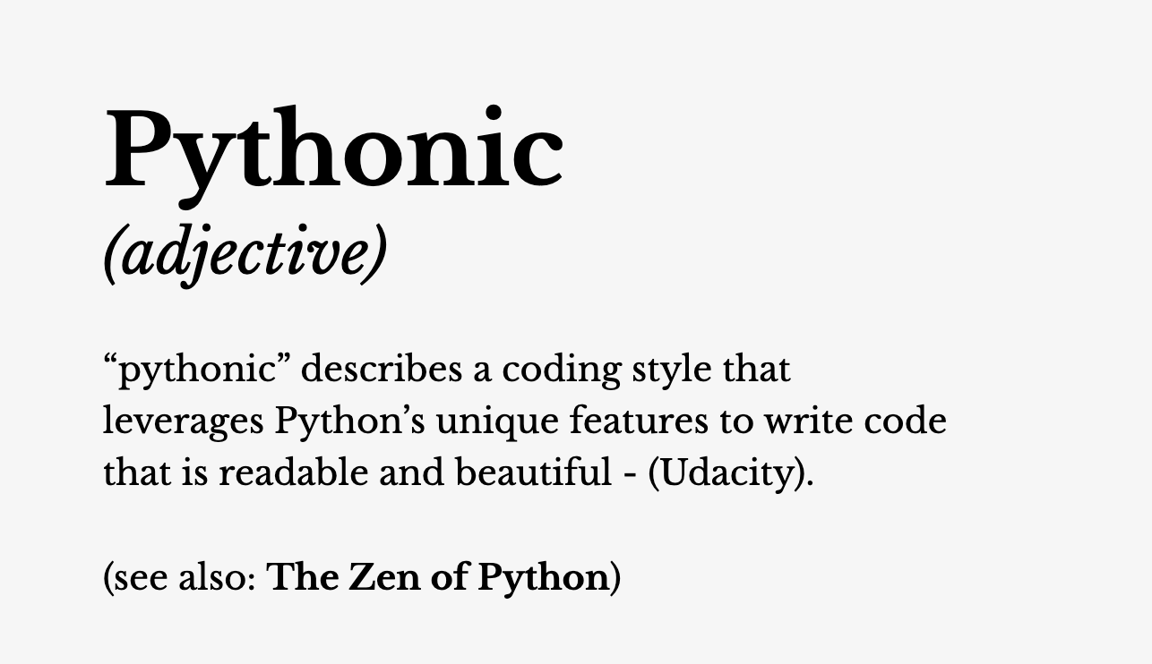 pythonic